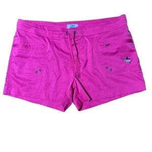 Guy Harvey by Aftco Women's Pink Fishing Swim Water Shorts Size 14